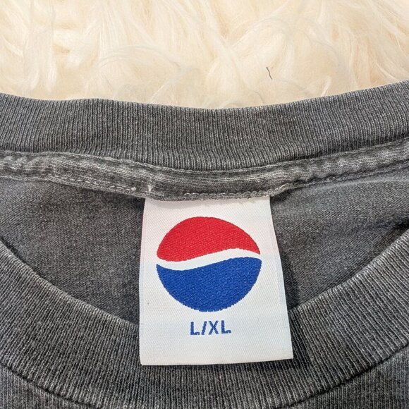 Vintage Pepsi Men's Black Vintage Nothing Else Is A Pepsi Pullover T-Shirt Sz L - Picture 4 of 9